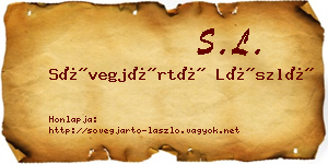 Sövegjártó László névjegykártya