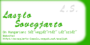 laszlo sovegjarto business card